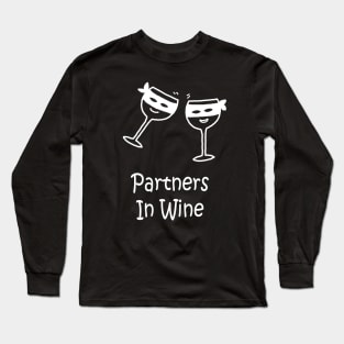 Partners In Wine White Long Sleeve T-Shirt